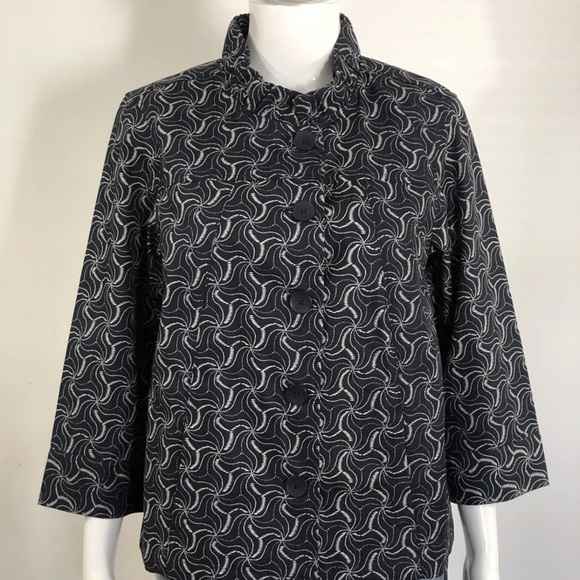 Christopher Banks Womens Size S Jacket Coath Blazer Cape 40s Style Collar Ruffle - Picture 9 of 13